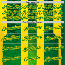 Laden Sie das Bild in den Galerie-Viewer, Custom Yellow Grass Green-Green 3D Pattern Design Brazil Stripe Sportswear Performance T-Shirt