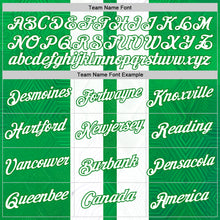 Загрузить изображение в средство просмотра галереи, Custom White Green-Grass Green 3D Pattern Design Mexico Stripe Sportswear Performance T-Shirt