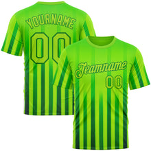 Charger l'image dans la galerie, Custom Green Neon Green-Grass Green 3D Pattern Design Mexico Gradient Stripe Sportswear Performance T-Shirt
