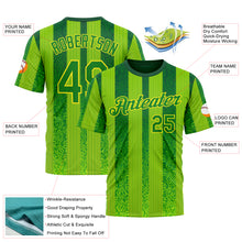 Charger l'image dans la galerie, Custom Green Grass Green Yellow-Light Yellow 3D Pattern Design Brazil Stripe Sportswear Performance T-Shirt