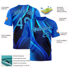 Charger l'image dans la galerie, Custom Blue Sky Blue-Royal 3D Pattern Design France Wave Gradient Sportswear Performance T-Shirt