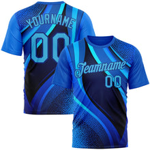 Charger l'image dans la galerie, Custom Blue Sky Blue-Royal 3D Pattern Design France Wave Gradient Sportswear Performance T-Shirt