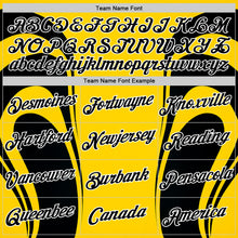 Laden Sie das Bild in den Galerie-Viewer, Custom Yellow Black-White 3D Pattern Design Germany Color Block Sportswear Performance T-Shirt