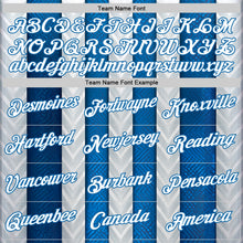 Загрузить изображение в средство просмотра галереи, Custom White Blue 3D Pattern Design Argentina Stripe Sportswear Performance T-Shirt