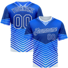 Charger l'image dans la galerie, Custom Blue Thunder Blue-White 3D Pattern Design Argentina Arrow Sportswear Performance T-Shirt