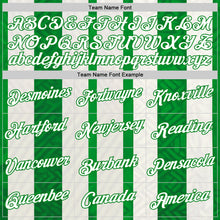 Загрузить изображение в средство просмотра галереи, Custom White Green-Grass Green 3D Pattern Design Mexico Stripe Sportswear Performance T-Shirt