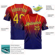 Загрузить изображение в средство просмотра галереи, Custom Red Yellow-US Navy Blue 3D Pattern Design USA Inspired France Sportswear Performance T-Shirt