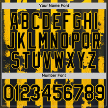 Charger l'image dans la galerie, Custom Yellow Black 3D Pattern Design Stripe Sportswear Performance T-Shirt