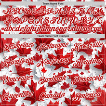 Laden Sie das Bild in den Galerie-Viewer, Custom Stitched White Red 3D Pattern Design Canada Maple Sportswear Pullover Sweatshirt Hoodie