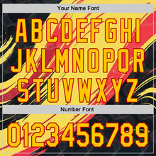 Загрузить изображение в средство просмотра галереи, Custom Stitched Yellow Black-Red 3D Pattern Design Germany Inspired Abstract Line Sportswear Pullover Sweatshirt Hoodie