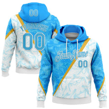 Загрузить изображение в средство просмотра галереи, Custom Stitched Blue Sky Blue-White 3D Pattern Design Argentine Inspired Graffiti Sportswear Pullover Sweatshirt Hoodie