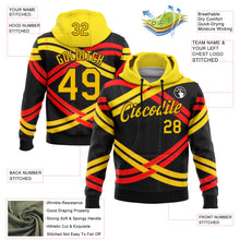 Загрузить изображение в средство просмотра галереи, Custom Stitched Black Yellow-Red 3D Pattern Design Germany Inspired Stripe Subtle Tribal Sportswear Pullover Sweatshirt Hoodie