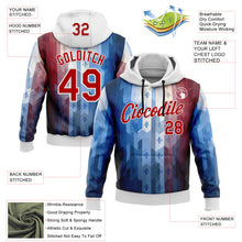 Загрузить изображение в средство просмотра галереи, Custom Stitched Blue Red-White 3D Pattern Design American French Inspired Geometric Shape Sportswear Pullover Sweatshirt Hoodie