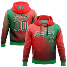 Загрузить изображение в средство просмотра галереи, Custom Stitched Red Kelly Green-White 3D Pattern Design Mexico Subtle Sportswear Pullover Sweatshirt Hoodie