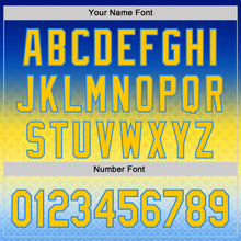 Загрузить изображение в средство просмотра галереи, Custom Stitched Blue Yellow-Powder Blue 3D Pattern Design Argentine Inspired Gradient Sportswear Pullover Sweatshirt Hoodie