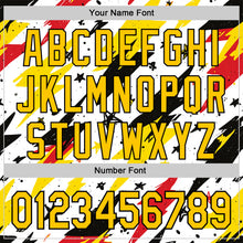 Загрузить изображение в средство просмотра галереи, Custom Stitched White Yellow Red-Black 3D Pattern Design Germany Inspired Graffiti Sportswear Pullover Sweatshirt Hoodie