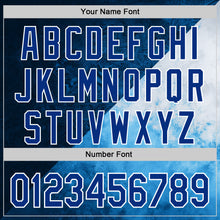 Charger l'image dans la galerie, Custom Stitched Blue Royal-White 3D Pattern Design Argentine Inspired Geometric Tribal Watercolor Sportswear Pullover Sweatshirt Hoodie