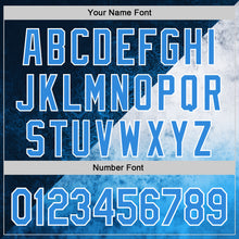 Загрузить изображение в средство просмотра галереи, Custom Stitched Blue Powder Blue-White 3D Pattern Design Argentine Inspired Geometric Tribal Watercolor Sportswear Pullover Sweatshirt Hoodie