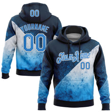Загрузить изображение в средство просмотра галереи, Custom Stitched Blue Powder Blue-White 3D Pattern Design Argentine Inspired Geometric Tribal Watercolor Sportswear Pullover Sweatshirt Hoodie