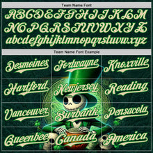 Загрузить изображение в средство просмотра галереи, Custom Black City Cream-Grass Green 3D Halloween Spooky Pumpkin Authentic Baseball Jersey