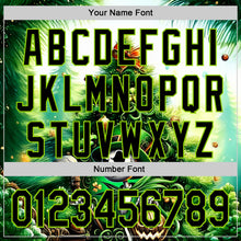 Загрузить изображение в средство просмотра галереи, Custom White Black-Neon Green 3D Halloween Spooky Pumpkin Authentic Baseball Jersey