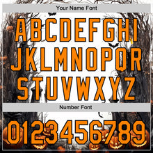 Загрузить изображение в средство просмотра галереи, Custom White Bay Orange-Black 3D Halloween Spooky Pumpkin Authentic Baseball Jersey