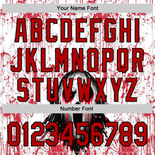 Laden Sie das Bild in den Galerie-Viewer, Custom White Red-Black 3D Halloween Creepy Blood Horror Authentic Baseball Jersey