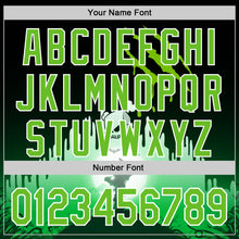 Загрузить изображение в средство просмотра галереи, Custom Black Aurora Green-White 3D Halloween Spooky Zombies Scratch Authentic Baseball Jersey