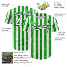 Загрузить изображение в средство просмотра галереи, Custom White Green 3D Halloween Spooky Bat Stripe Authentic Baseball Jersey