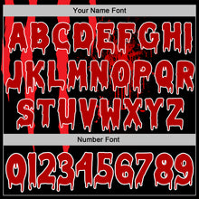 Загрузить изображение в средство просмотра галереи, Custom Black Red-White 3D Halloween Creepy Blood Horror Sports Pullover Sweatshirt Hoodie
