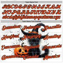 Загрузить изображение в средство просмотра галереи, Custom White Orange-Black 3D Halloween Pumpkin Spooky Sports Pullover Sweatshirt Hoodie