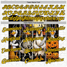 Загрузить изображение в средство просмотра галереи, Custom White Yellow-Black 3D Halloween Pumpkin Spooky Sports Pullover Sweatshirt Hoodie