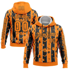 Charger l'image dans la galerie, Custom Bay Orange Black 3D Halloween Pumpkin Spooky Stripe Sports Pullover Sweatshirt Hoodie