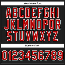 Загрузить изображение в средство просмотра галереи, Custom Stitched Black Red-White 3D Pattern Design Abstract Brush Stroke Sports Pullover Sweatshirt Hoodie