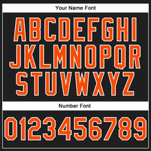 Load image into Gallery viewer, Custom Stitched Black Orange-White 3D Pattern Design Abstract Brush Stroke Sports Pullover Sweatshirt Hoodie