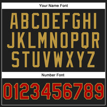 Загрузить изображение в средство просмотра галереи, Custom Stitched Black Red-Old Gold 3D Pattern Design Abstract Brush Stroke Sports Pullover Sweatshirt Hoodie