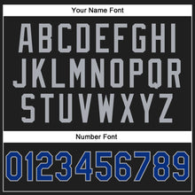 Load image into Gallery viewer, Custom Stitched Black Royal-Gray 3D Pattern Design Abstract Brush Stroke Sports Pullover Sweatshirt Hoodie