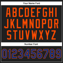 Load image into Gallery viewer, Custom Stitched Black Royal-Orange 3D Pattern Design Abstract Brush Stroke Sports Pullover Sweatshirt Hoodie