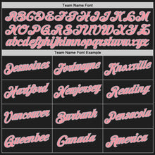 Load image into Gallery viewer, Custom Stitched Black Medium Pink-Gray 3D Pattern Design Abstract Brush Stroke Sports Pullover Sweatshirt Hoodie