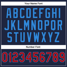 Laden Sie das Bild in den Galerie-Viewer, Custom Stitched Navy Red-Powder Blue 3D Pattern Design Abstract Brush Stroke Sports Pullover Sweatshirt Hoodie