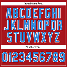 Charger l'image dans la galerie, Custom Stitched Red Powder Blue-White 3D Pattern Design Abstract Brush Stroke Sports Pullover Sweatshirt Hoodie