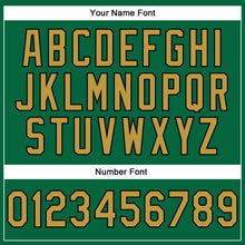 Загрузить изображение в средство просмотра галереи, Custom Stitched Kelly Green Old Gold-Black 3D Pattern Design Abstract Brush Stroke Sports Pullover Sweatshirt Hoodie