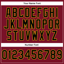 Laden Sie das Bild in den Galerie-Viewer, Custom Stitched Crimson Black-Gold 3D Pattern Design Abstract Brush Stroke Sports Pullover Sweatshirt Hoodie