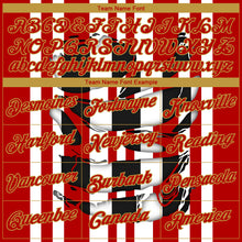 Charger l'image dans la galerie, Custom Stitched Red White Black-Old Gold 3D Pattern Design Stripe Sports Pullover Sweatshirt Hoodie