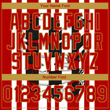 Charger l'image dans la galerie, Custom Stitched Red White Black-Old Gold 3D Pattern Design Stripe Sports Pullover Sweatshirt Hoodie