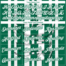 Загрузить изображение в средство просмотра галереи, Custom Stitched Kelly Green White 3D Pattern Design Stripe Sports Pullover Sweatshirt Hoodie