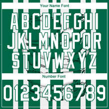 Загрузить изображение в средство просмотра галереи, Custom Stitched Kelly Green White 3D Pattern Design Stripe Sports Pullover Sweatshirt Hoodie