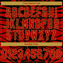 Загрузить изображение в средство просмотра галереи, Custom Stitched Black Red-Old Gold 3D Pattern Design Geometric Shape Sports Pullover Sweatshirt Hoodie