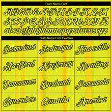 Laden Sie das Bild in den Galerie-Viewer, Custom Stitched Neon Yellow Black 3D Pattern Design Geometric Shape Sports Pullover Sweatshirt Hoodie