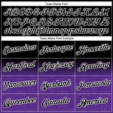 Load image into Gallery viewer, Custom Stitched Black Purple-White 3D Pattern Design Fade Floral Sports Pullover Sweatshirt Hoodie